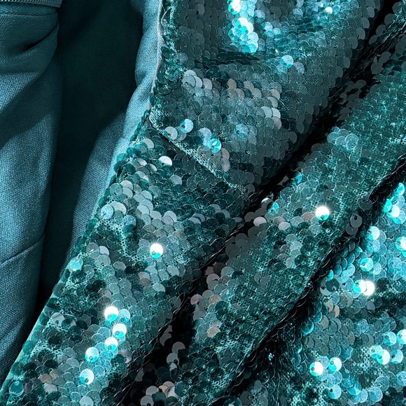 Halston Tova Sequin Cowl Neck Gown - Picture 10 of 12